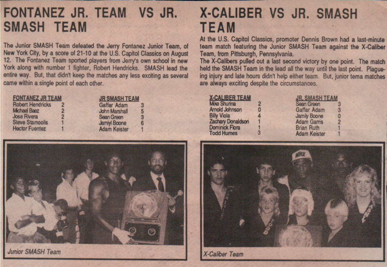 Jr. Team Sparring history X-caliber vs SMASH